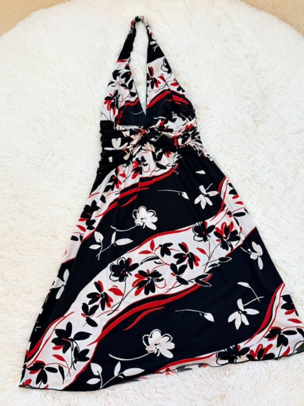 Ruby Rox Floral Halter Dress Y2K 2000s Party Summer Small